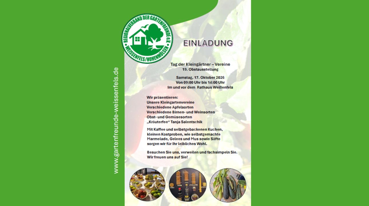 Tag der Kleing&auml;rtner - Vereine: 19. Obstausstellung
