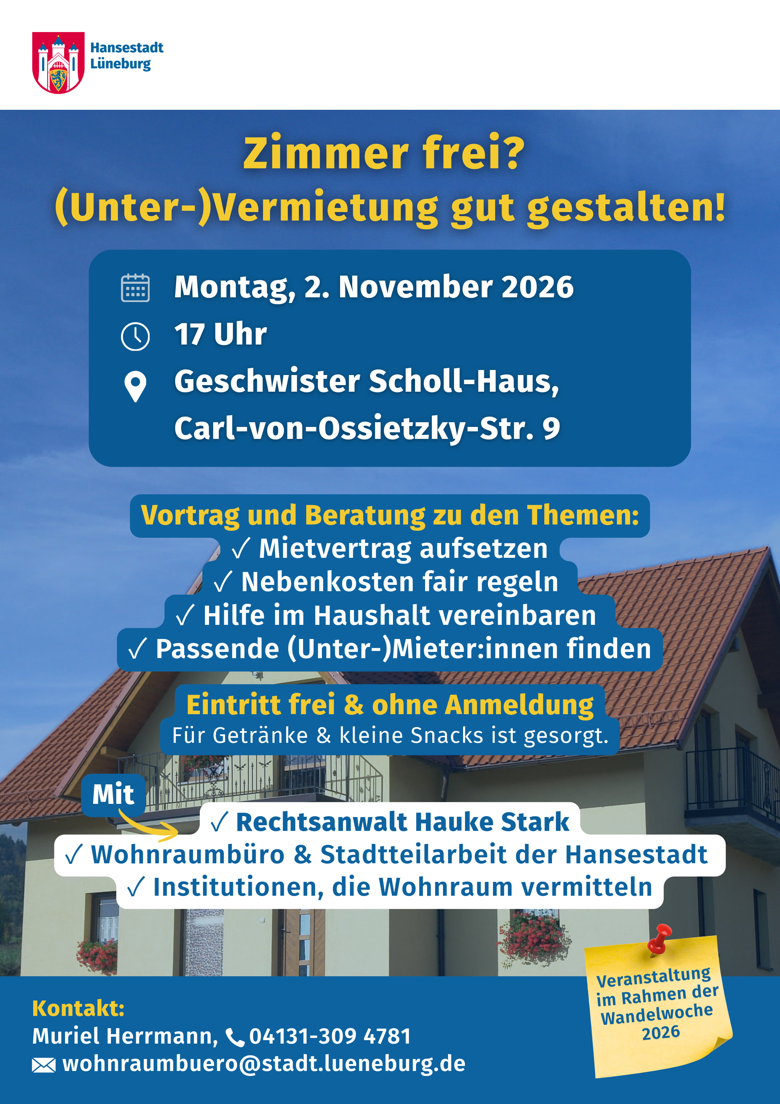 Zimmer frei? (Unter-)Vermietung gut gestalten!