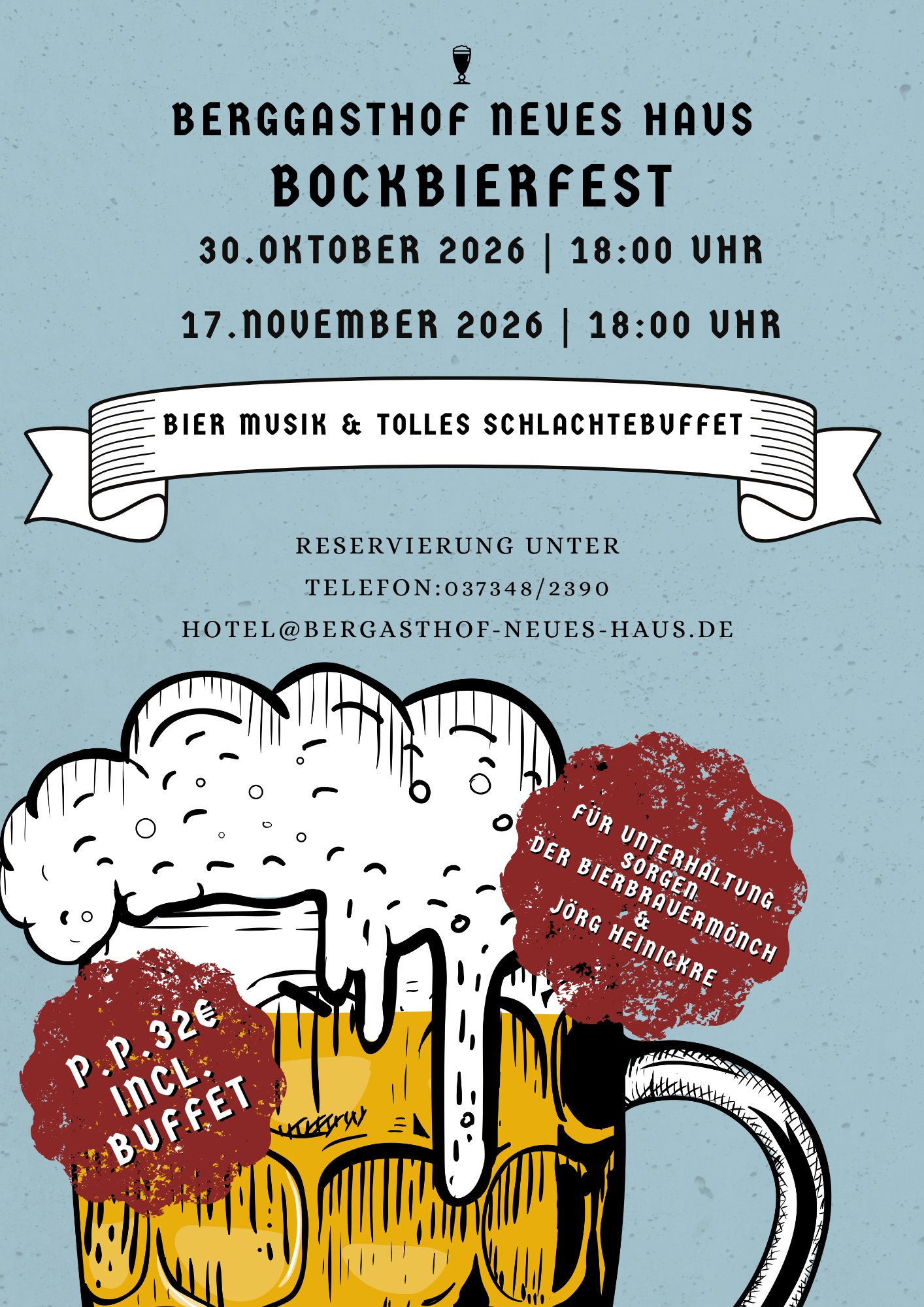 Bockbierfest im Berggasthof Neues Haus