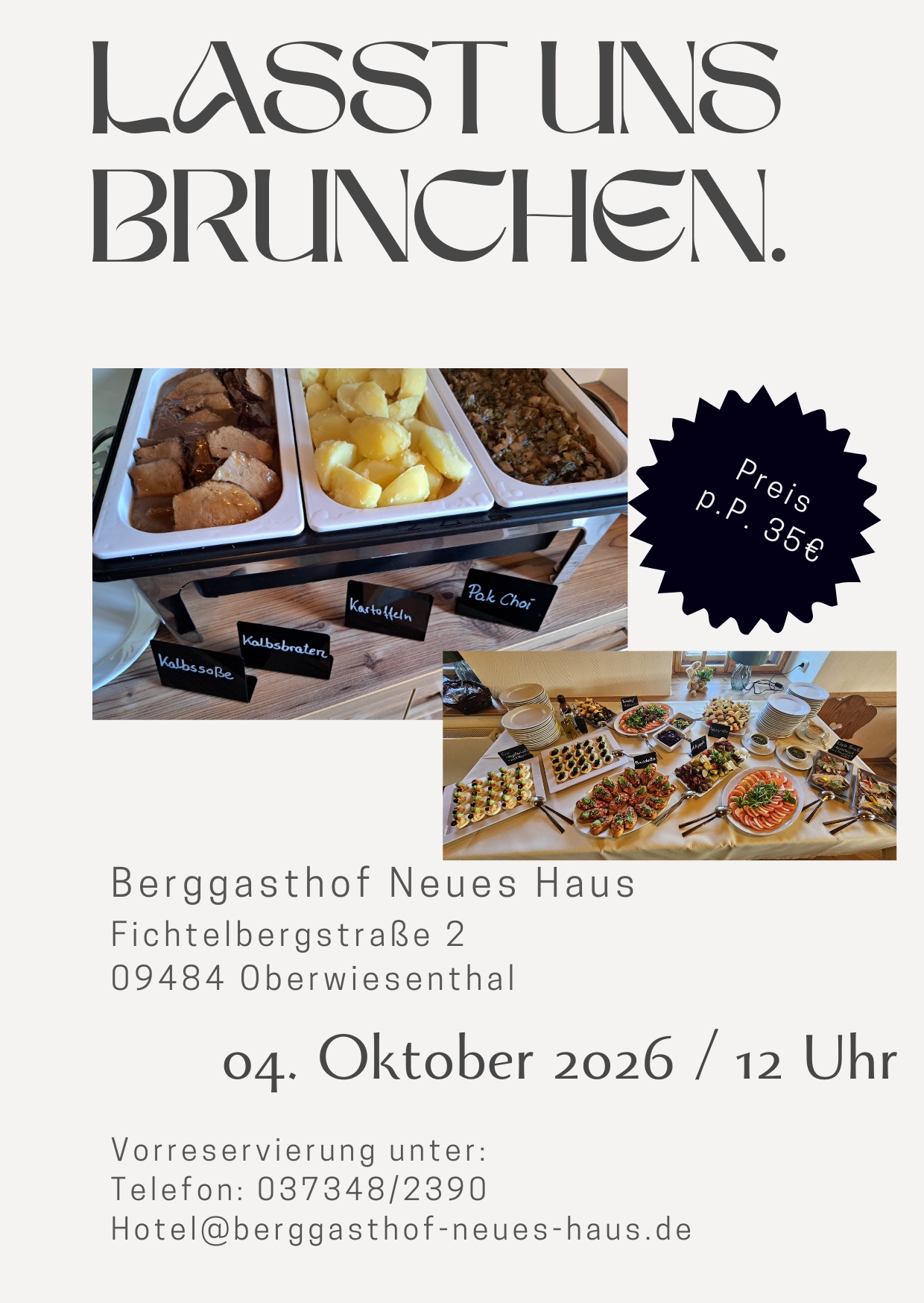 Brunch im Berggasthof Neues Haus