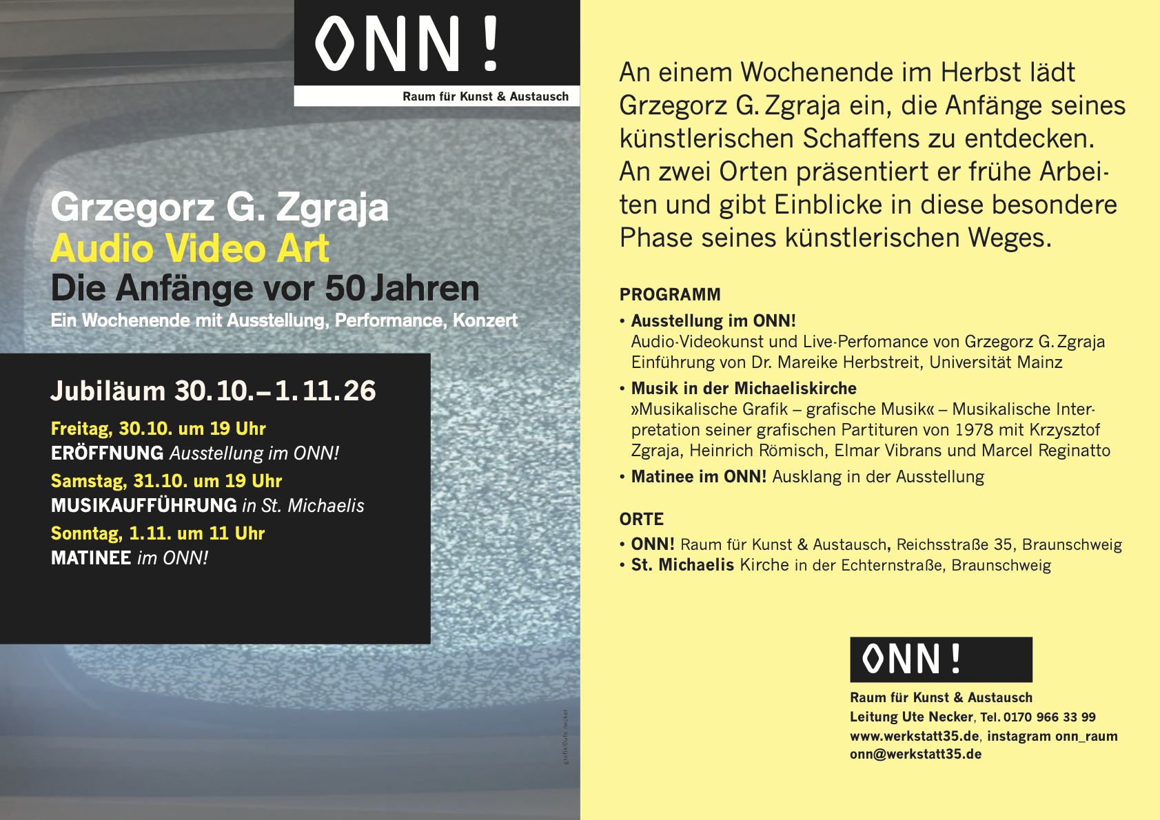 Grzegorz Zgraja - Audio Video Art: Die Anfänge vor 50 Jahren