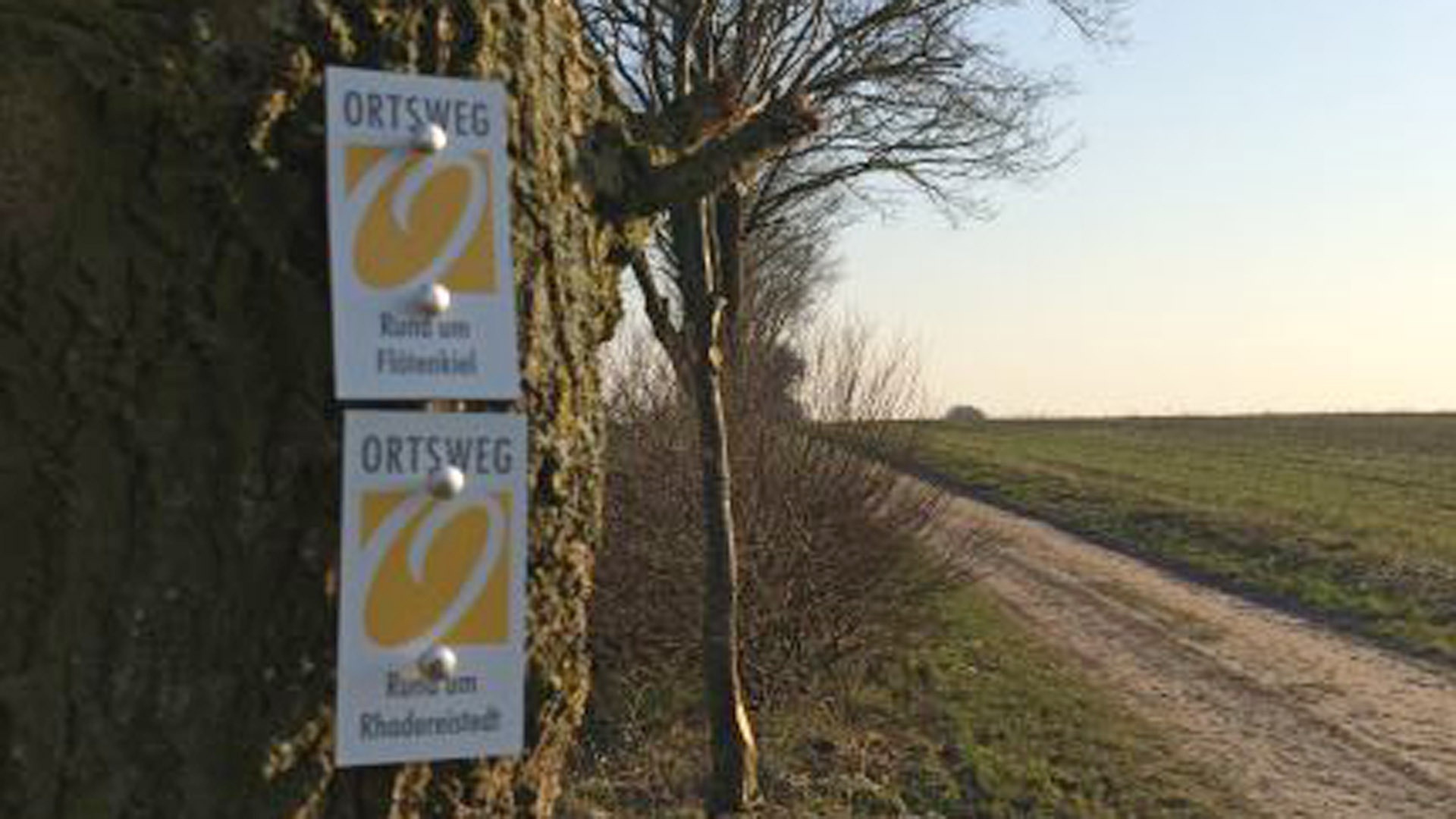 Markierungszeichen der ORTSWEGE Rund um Flötenkiel und Rhadereistedt