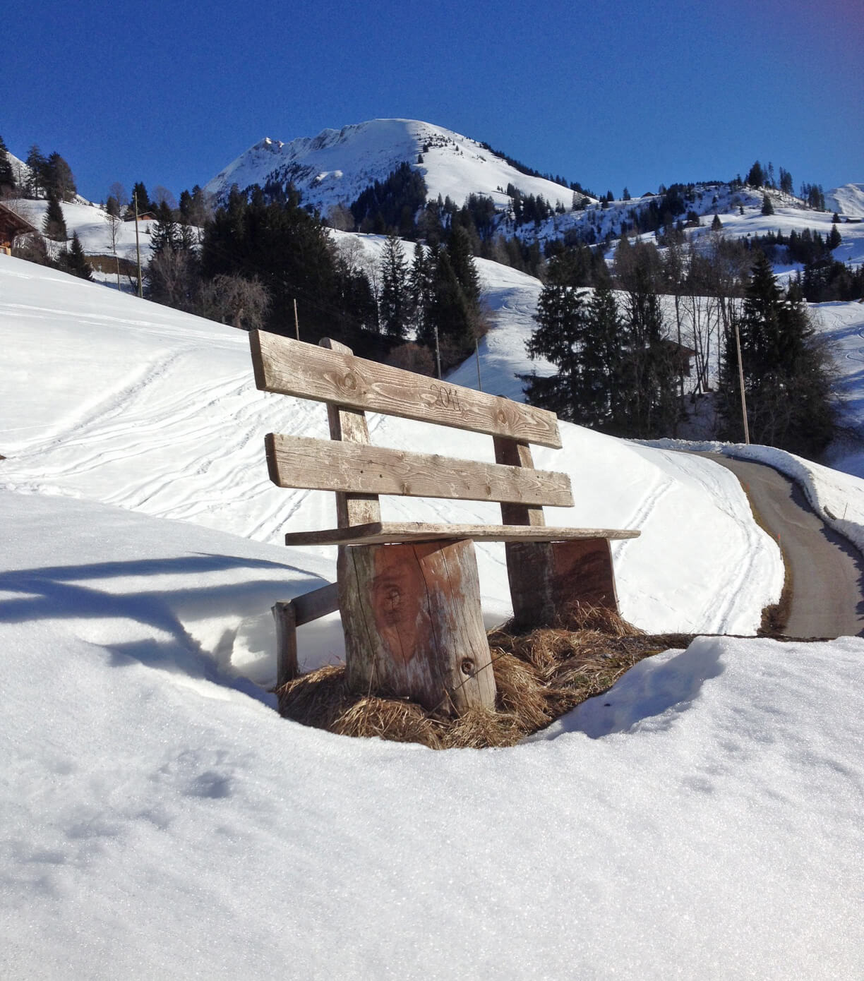 Bench with grat view into the Diemtigtal