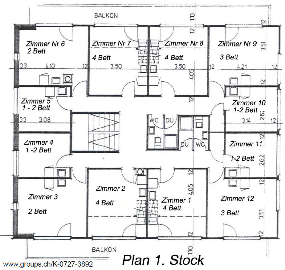 Room plan 1st floor