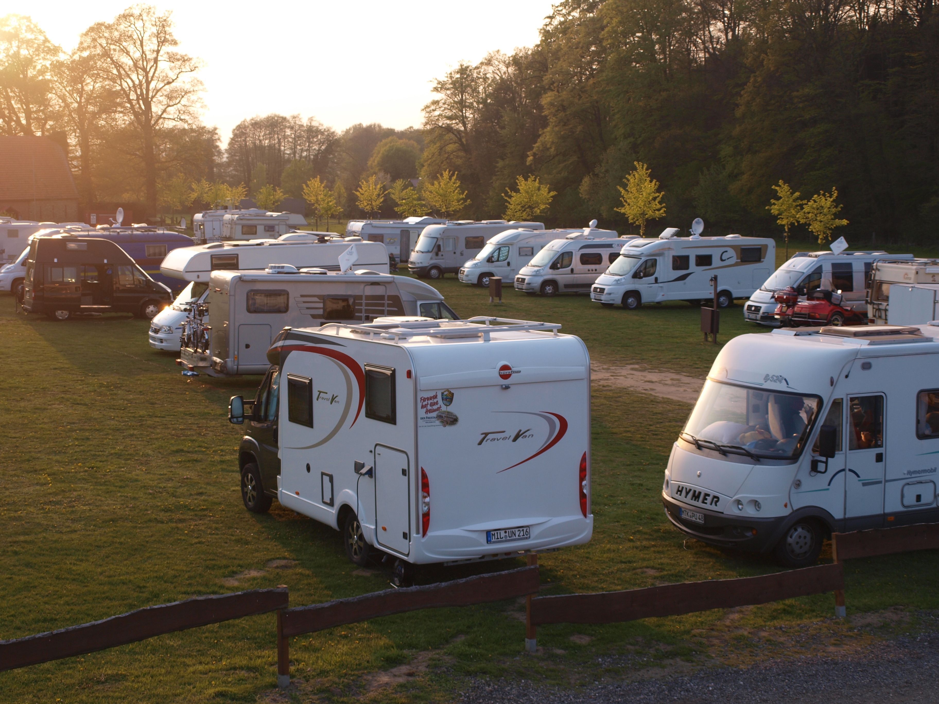 Wohnmobilstellplatz auf dem Campingplatz Waldwinkel in Bramsche