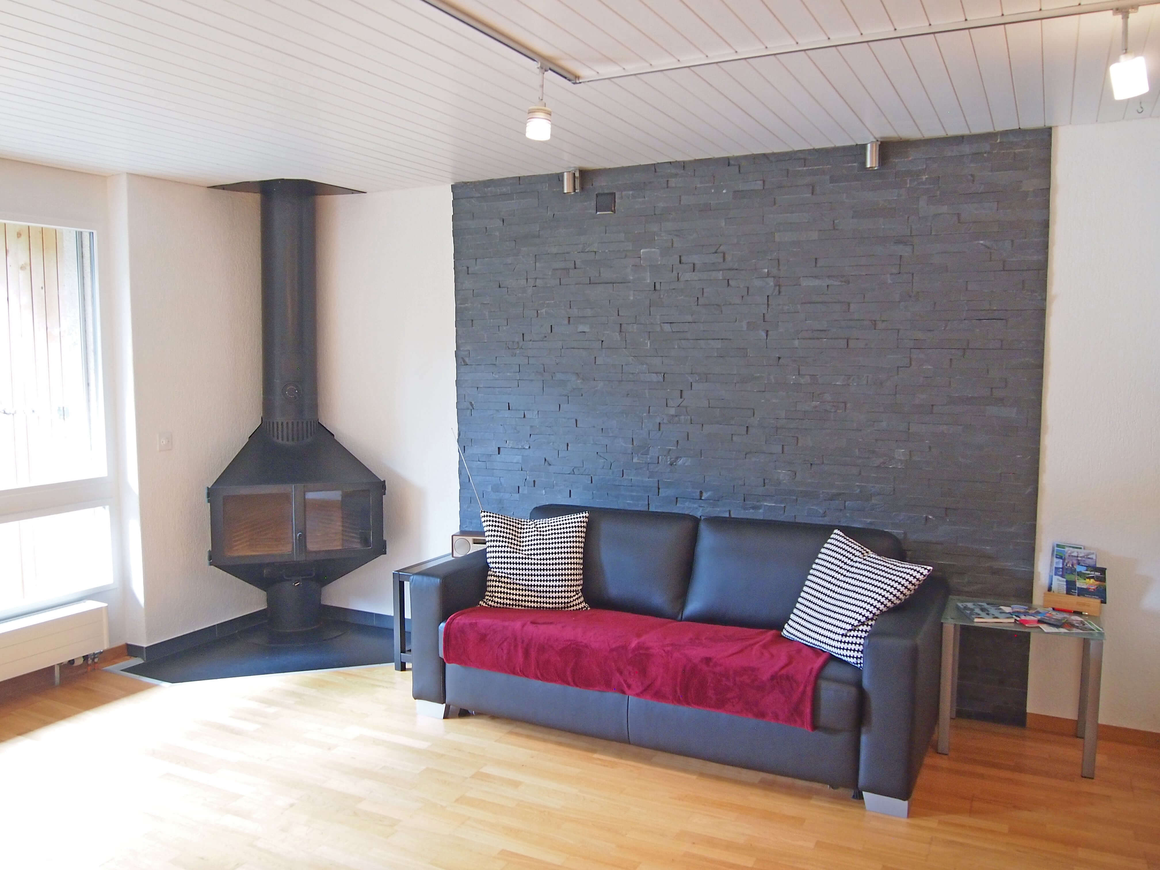 Swedish stove and sofa