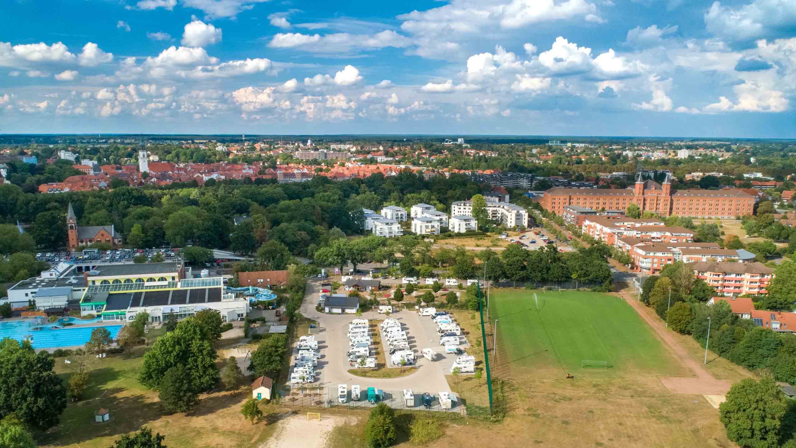Celle Caravan Park, Aerial view