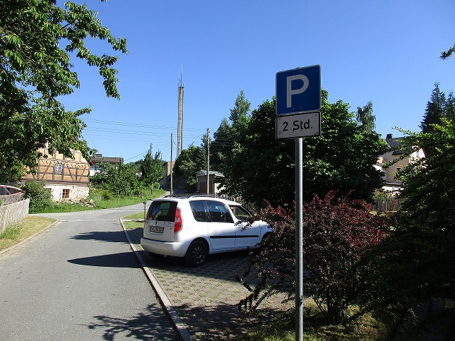 Parkplatz am Rathaus Bergen/Vogtland – Motiv