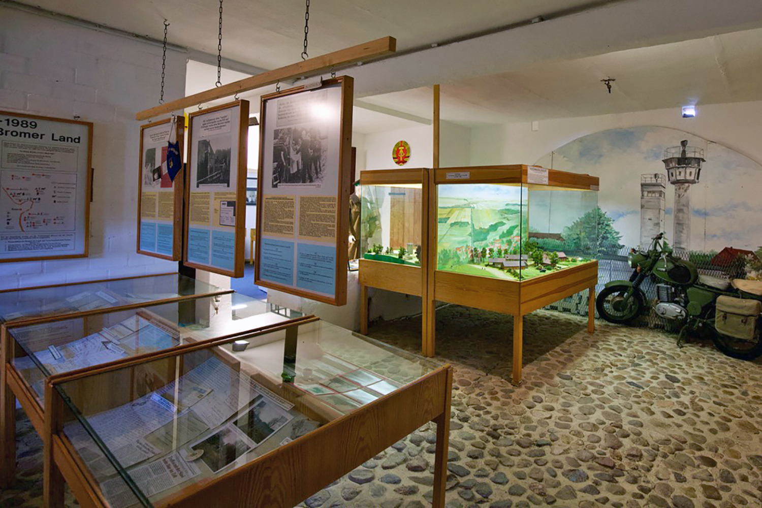Ausstellungsraum im Museum für Grenze und Landwirtschaft in Böckwitz