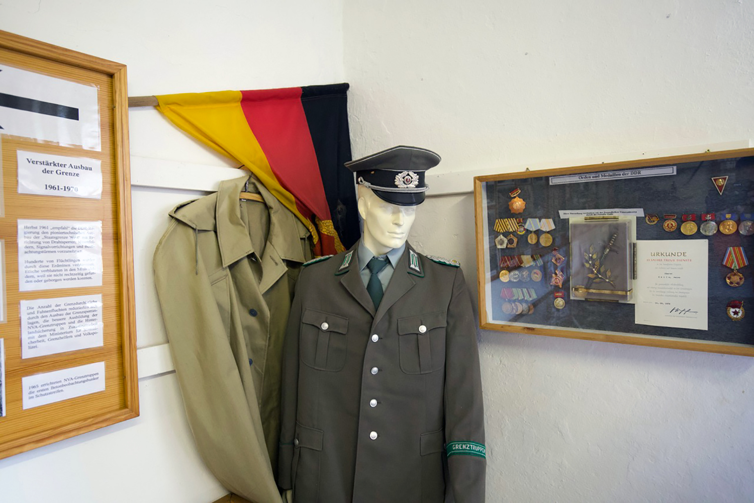 Ausstellungsraum im Museum für Grenze und Landwirtschaft in Böckwitz