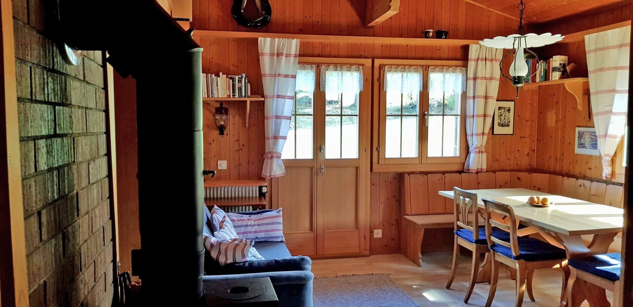 Living room with Swedish stove
