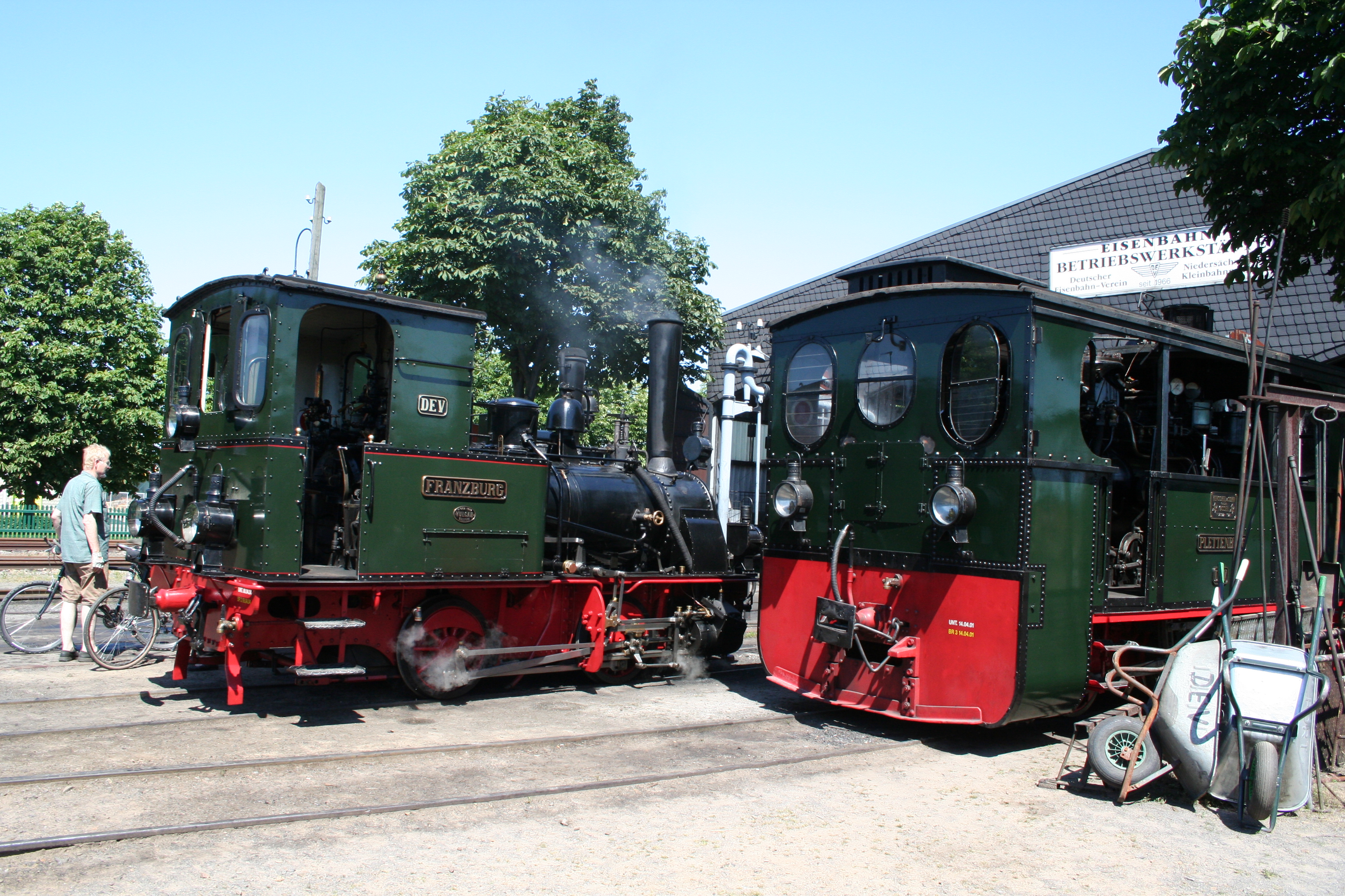 Bahnhofsgelände und Fahrzeugsammlung der Museums-Eisenbahn