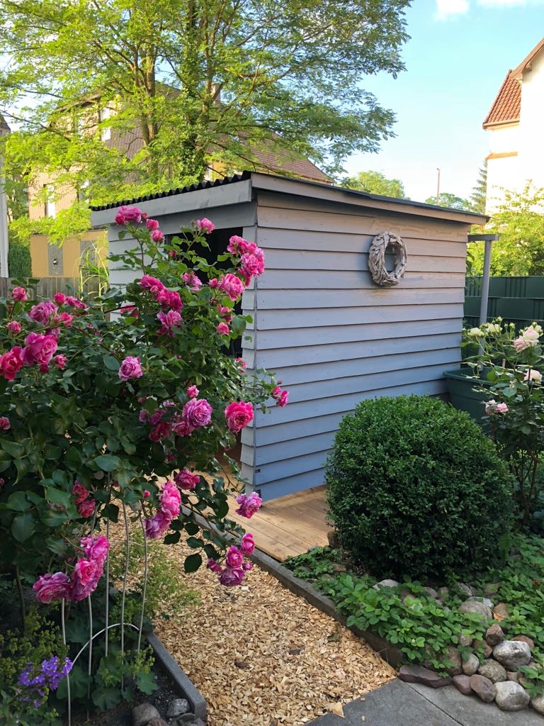 Fahrradunterstand im Garten der Ferienwohnung Meinecke