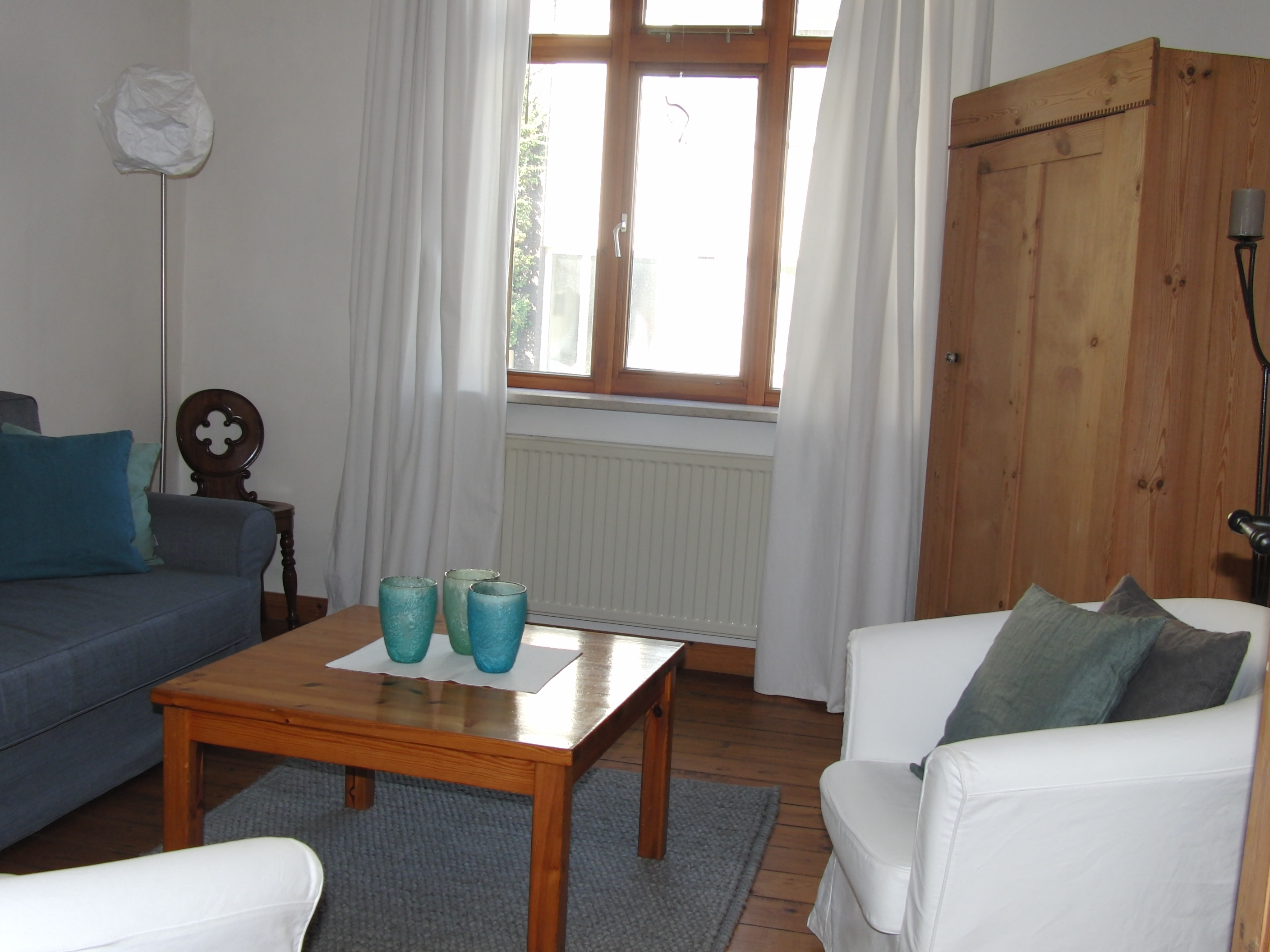 Wohnzimmer in der Ferienwohnung Gästehaus EinsA