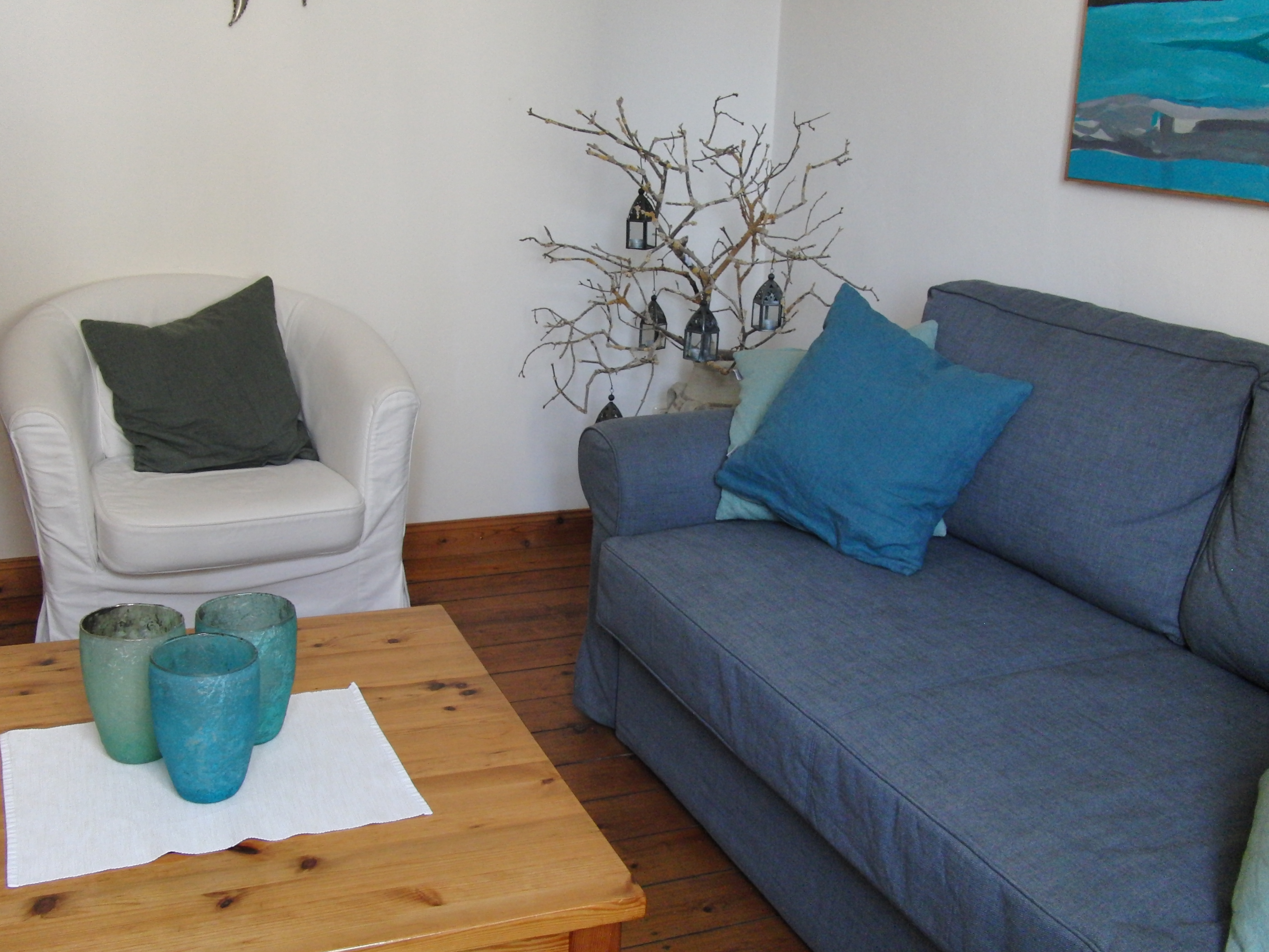 Wohnzimmer in der Ferienwohnung Gästehaus EinsA