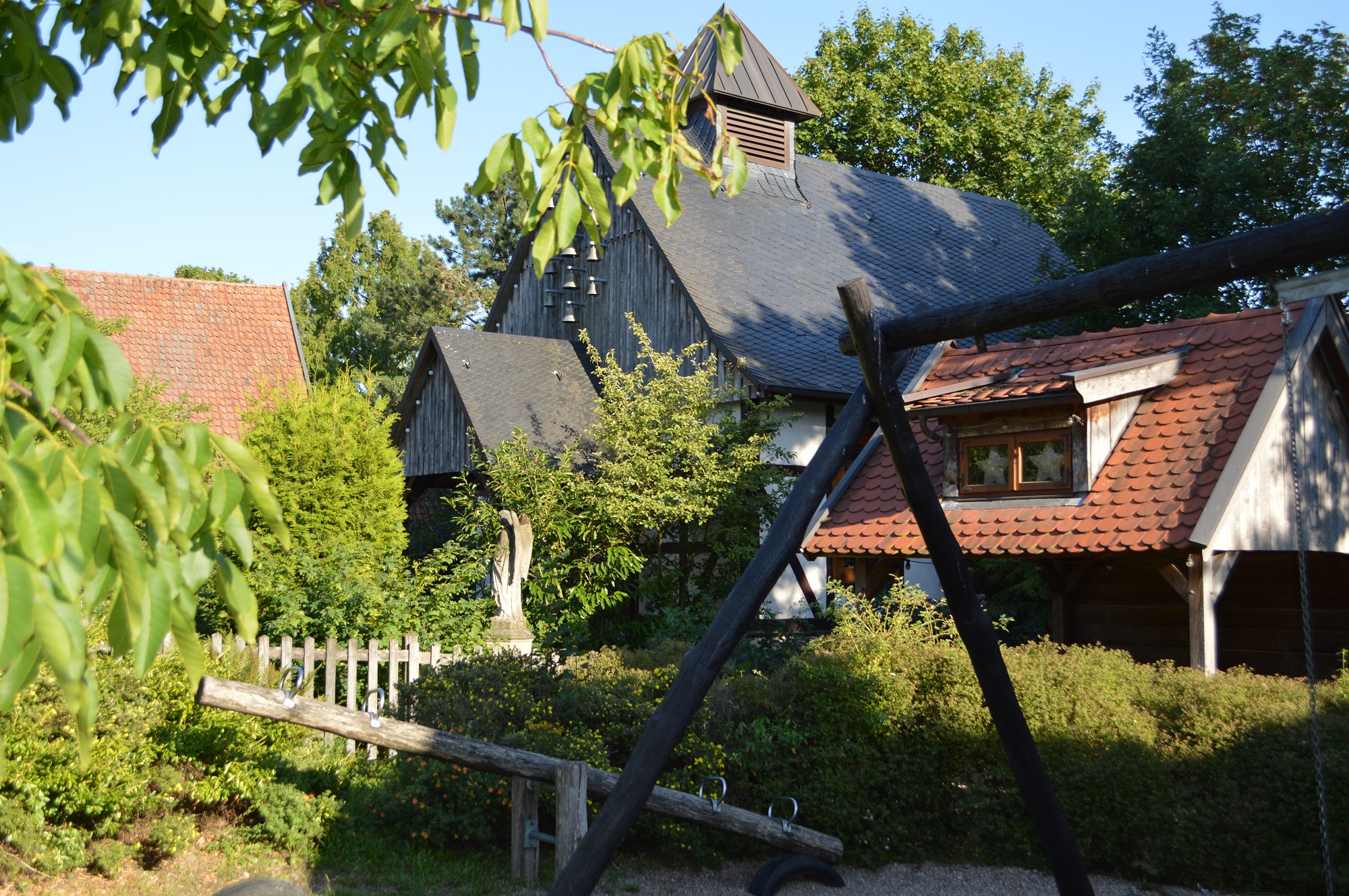 Liebharts Fachwerkdorf-Dorfkapelle Hinteransicht