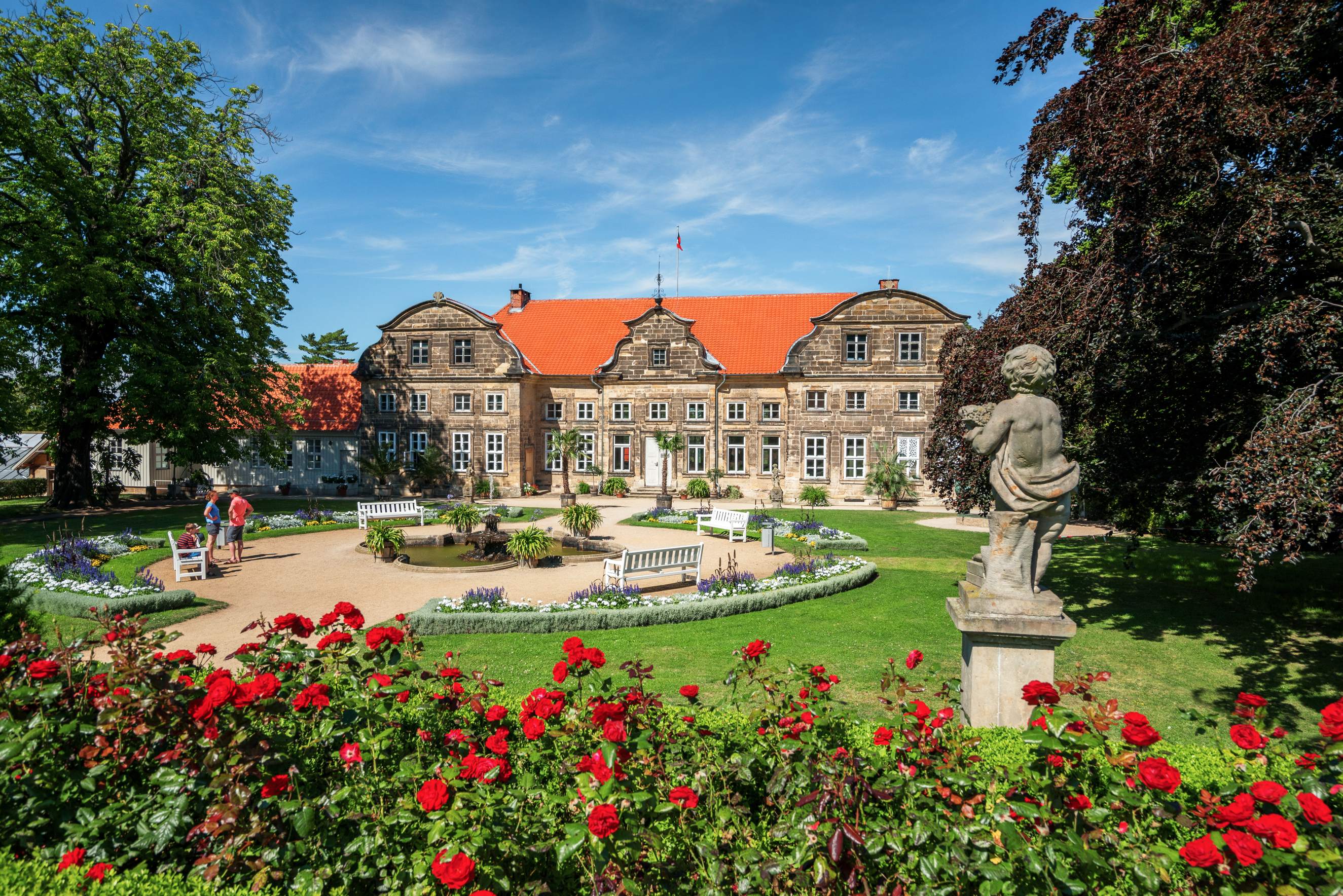 Kleines Schloss in den barocken Gärten Blankenburg