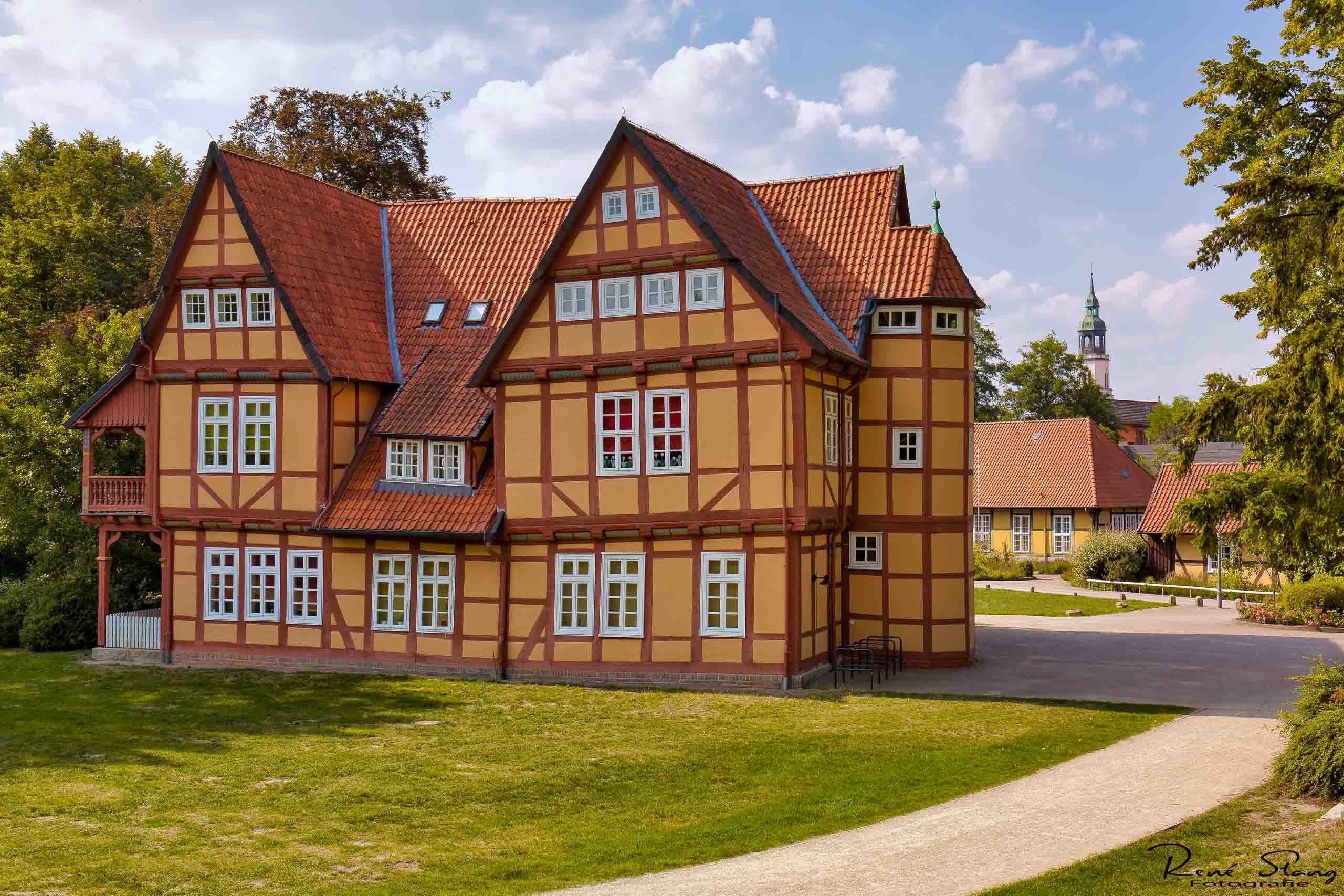 Half-timbered castle in the French Garden