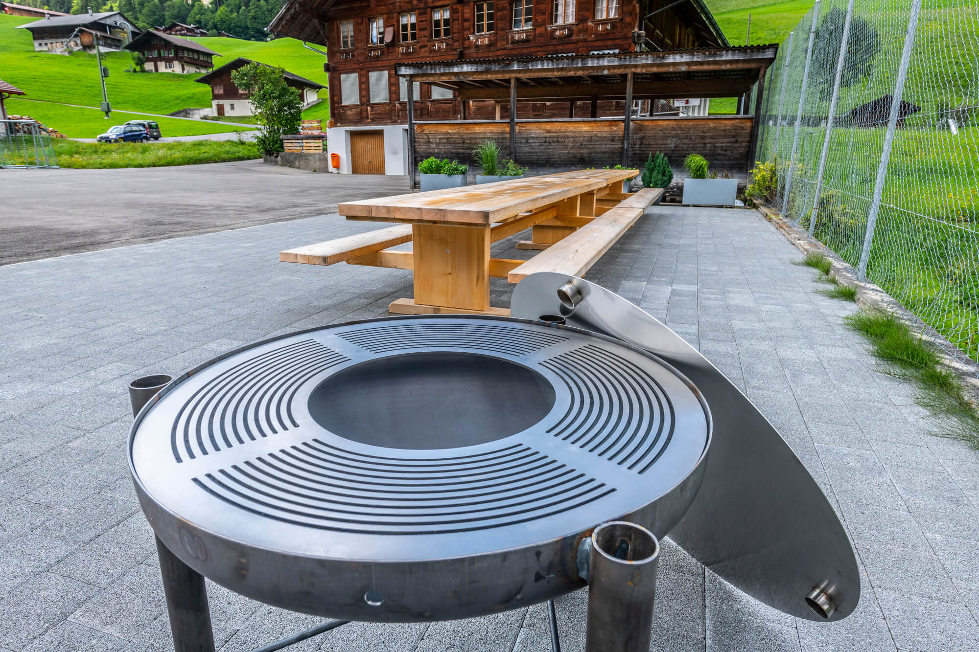 Barbecue with seating 