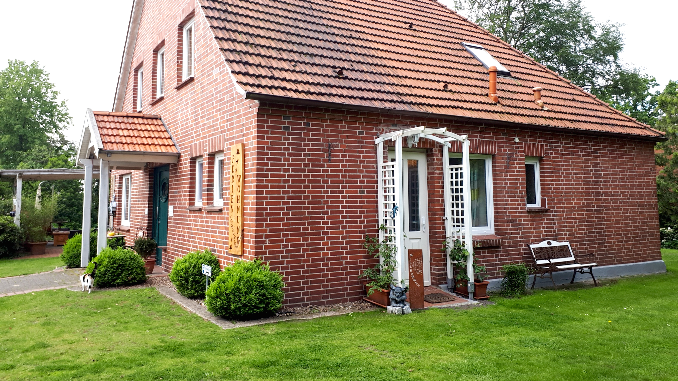 Der Eingang zur Ferienwohnung auf dem Hoeperhof