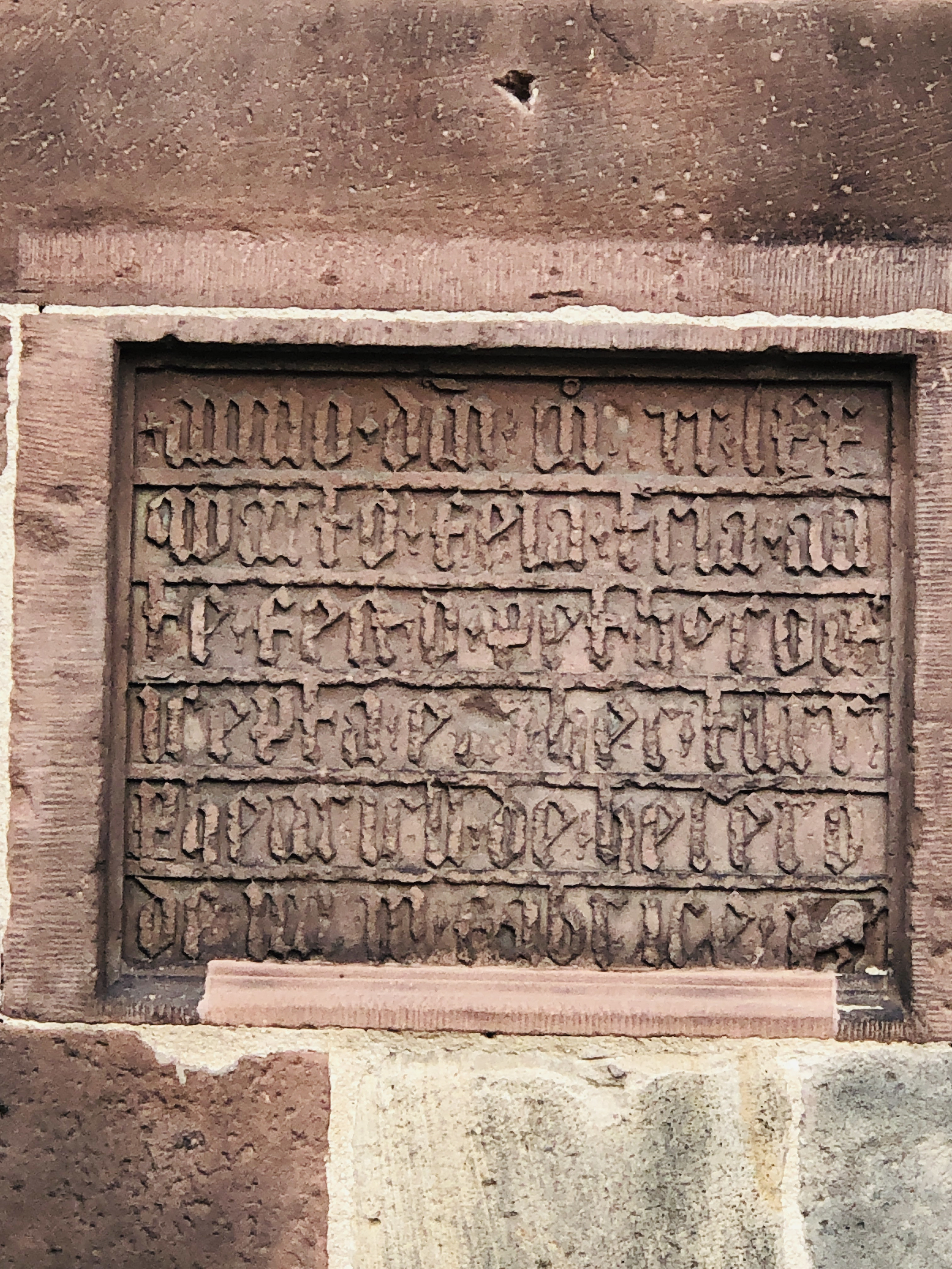 Inschrift am Westportal