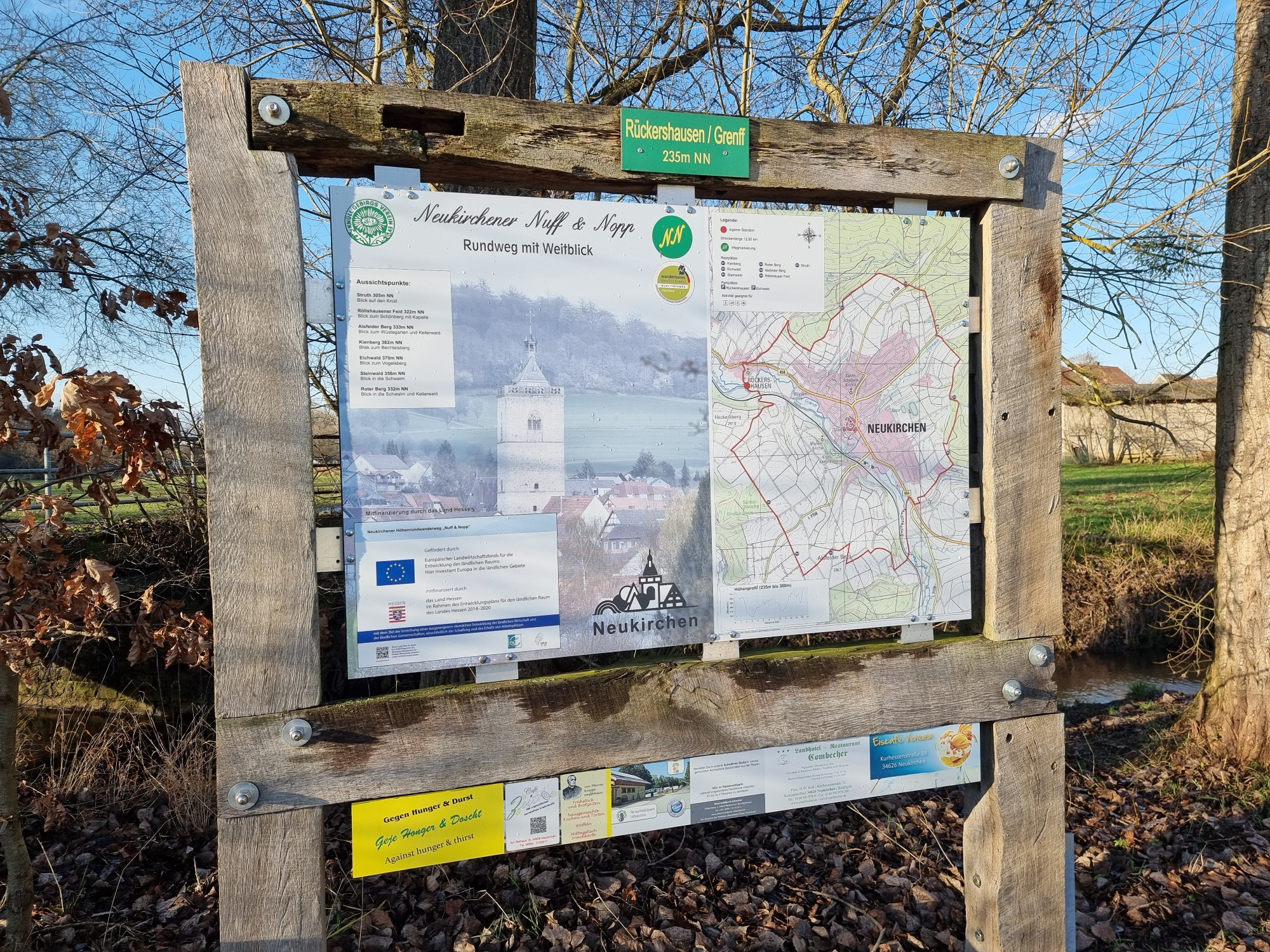 Infotafel am Parkplatz Rückershausen